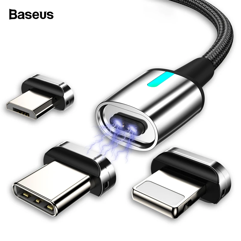 

Baseus Magnetic Micro USB Cable For iPhone Samsung Fast Charging Magnet Charger Adapter USB Type C Mobile Phone Cables Wire Cord