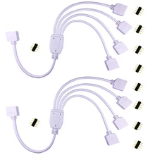 4 Pin 5 Pin коробка передач с коннектор RGBW удлинитель женщины отклонения в размерах на 1-2, 3, 4, разделительный провод для 5050 3528 RGB/RGBW/RGBWW Светодиодные ленты светильник