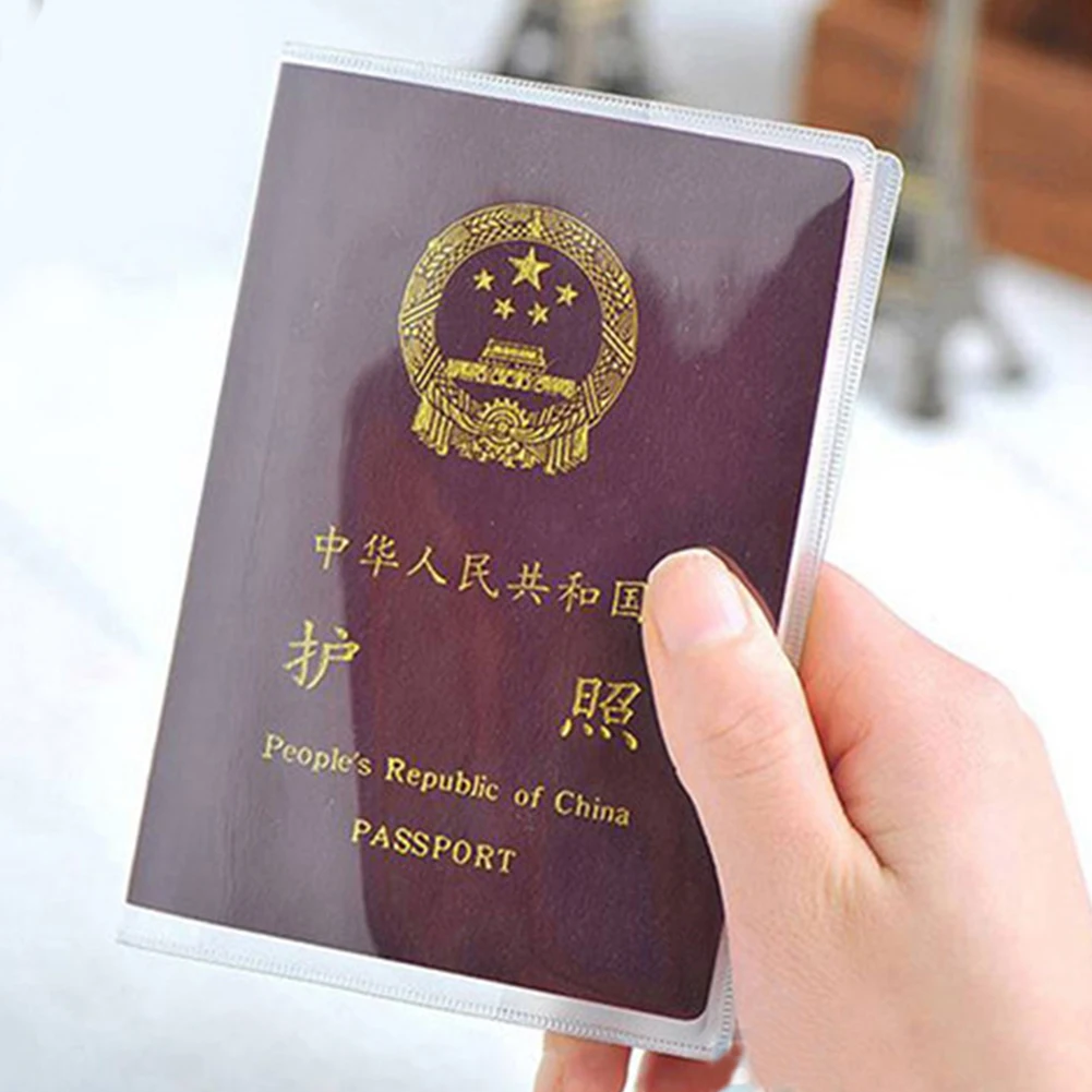 

Passport Cover Size 13.5*19cm PVC Transparent Dull Polish Passport Case Clear Card ID Cover Case For Travelling Passport Bags
