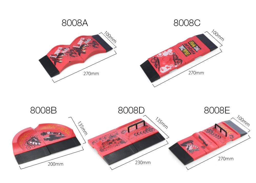 ABS Body Fingerboard Platform Park Kit Educational Finger Toy Popular Present (Random delivery)