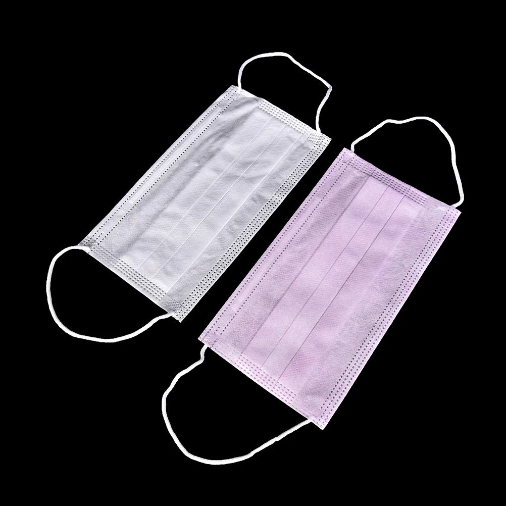 

10Pcs/lot Dental Disposable Medical Anti Flu Dust Mouth Surgical Face Mask Respirator Nonwoven Random Colors Hot Sell