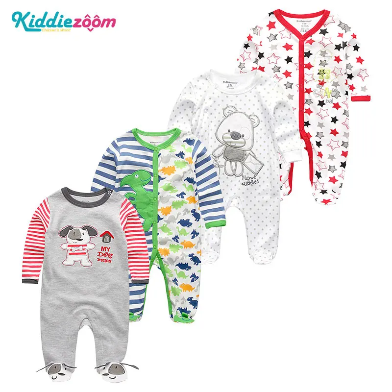 Зимний костюм 4 шт./лот Одежда для новорожденных мальчиков Roupas de Комбинезоны из 100%