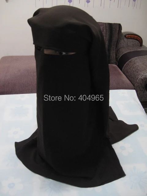 H999a трехслойный шифоновый никаб, мусульманский хиджаб шарф, маска для лица