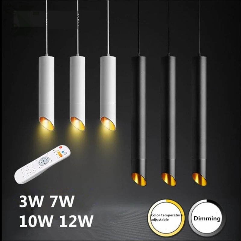 

led pendant lights 10w 12w COB chip Dimming hanglamp surface down light dimmable spot light with 2.4G remote control