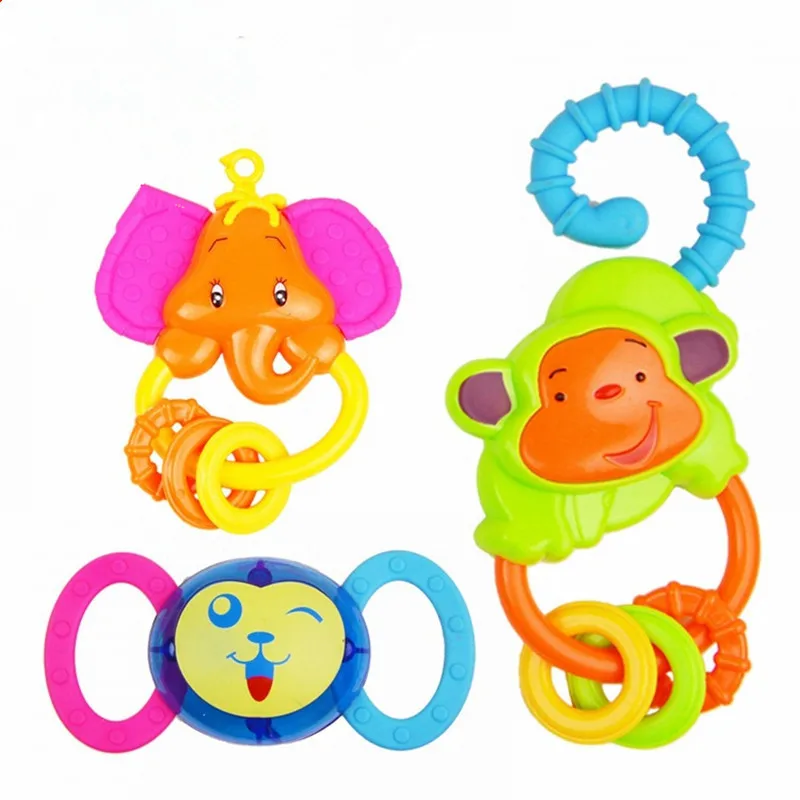 3PCS Baby Rattles Baby Toys 0 12 Months Newborn Hand Hold Shaking Bell