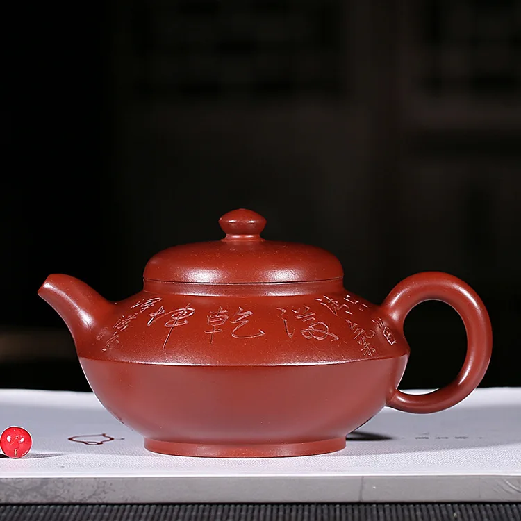 

Teapot Full Manual Famous Fan Se Hong He He Bright Red Robe Kungfu Online Teapot Tea Set Wholesale A Piece Of Generation Hair