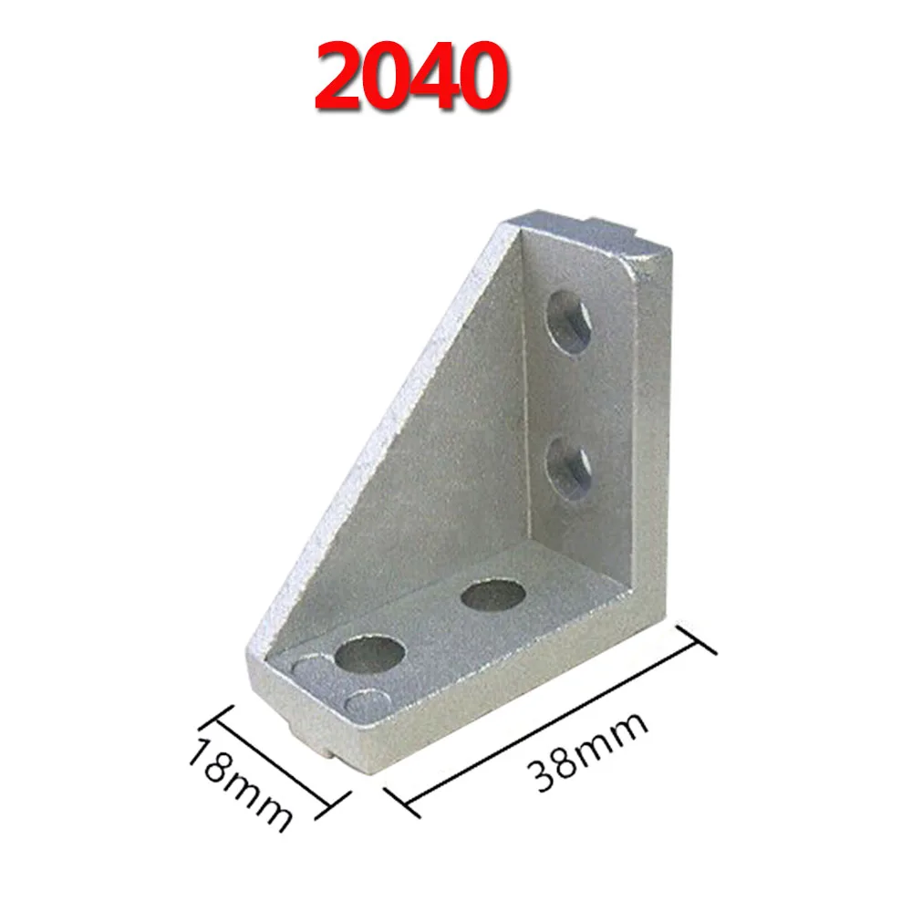 5pcs lot 2040 Corner Fitting Angle Aluminum 20 x 40 L Connector Bracket Fastener Match Use