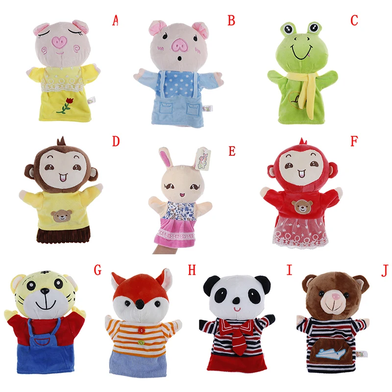 

1 Pc Pig Cat Monkey Dog Pig Monkey Fox Bear Animal Hand Puppet Doll Toys Glove Finger Puppets Plush Toys For Hand Doll 24 Cm