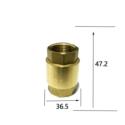 3/" BSP внутренняя резьба Латунный прямой обратный клапан односторонний обратный клапан для воды, нефти, газа длина 47,2 мм