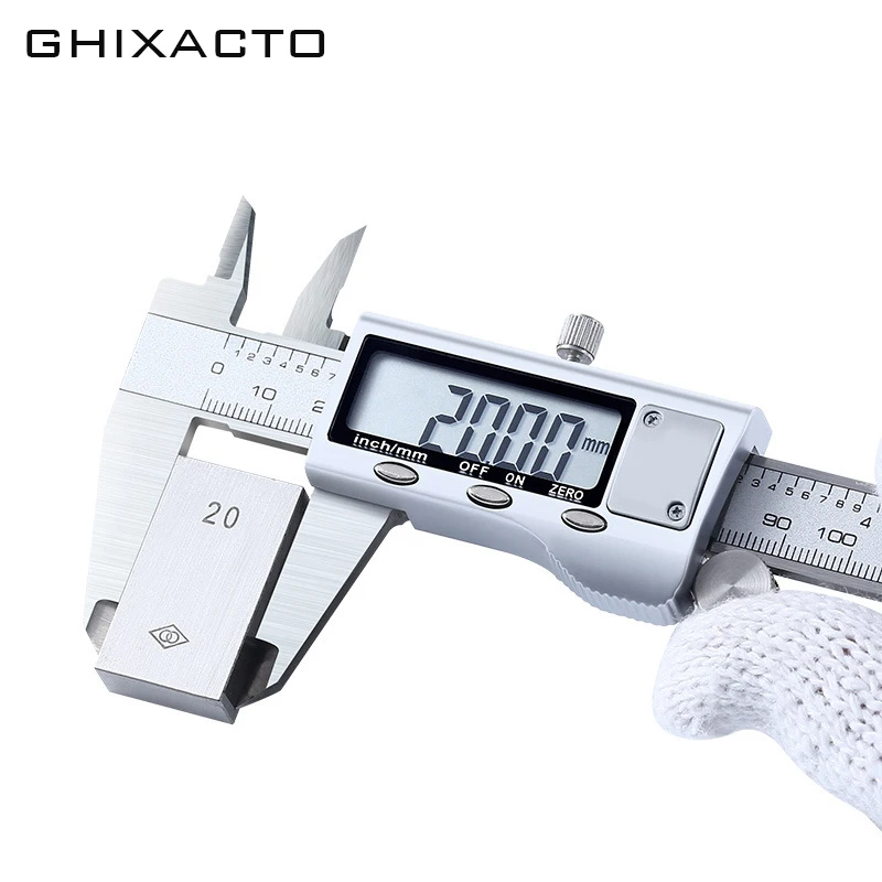 

GHIXACTO 6 Inch Digital Calipers Full Stainless Steel Electronic Digital Vernier Caliper Metal Micrometer Measuring tool Caliper