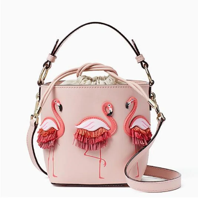 

Women Handbags small Brand Fashion Show Bucket bag PU Leaather Messenger Bags for women's Crossbody Bags Tote Pink Handbag B031