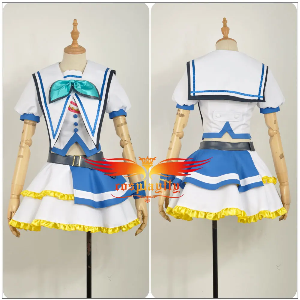 Аниме LoveLive! SunShine! Платье для девочек Aqours OP Jumping Heart Kanan Matsuura костюм косплея пояс