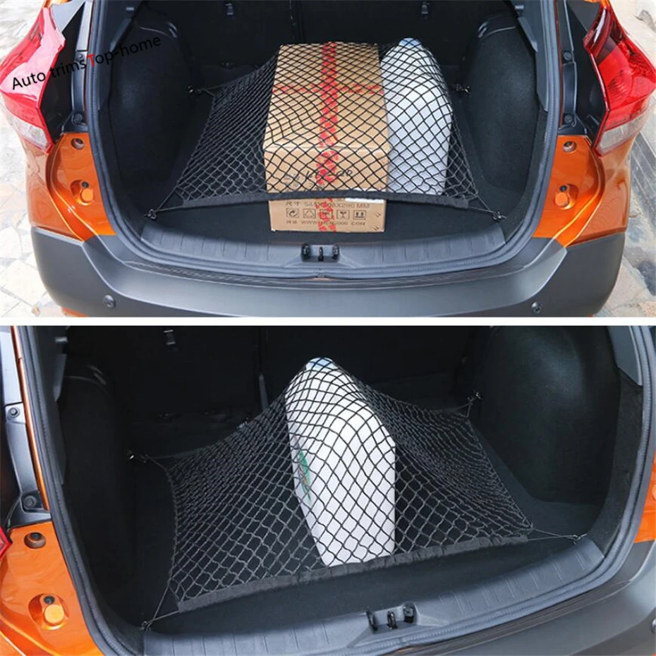 

Yimaautotrims Car Elastic Rear Back Cargo Trunk Storage Organizer Luggage Net Holder Cover Kit Fit For Nissan Kicks 2016 - 2019