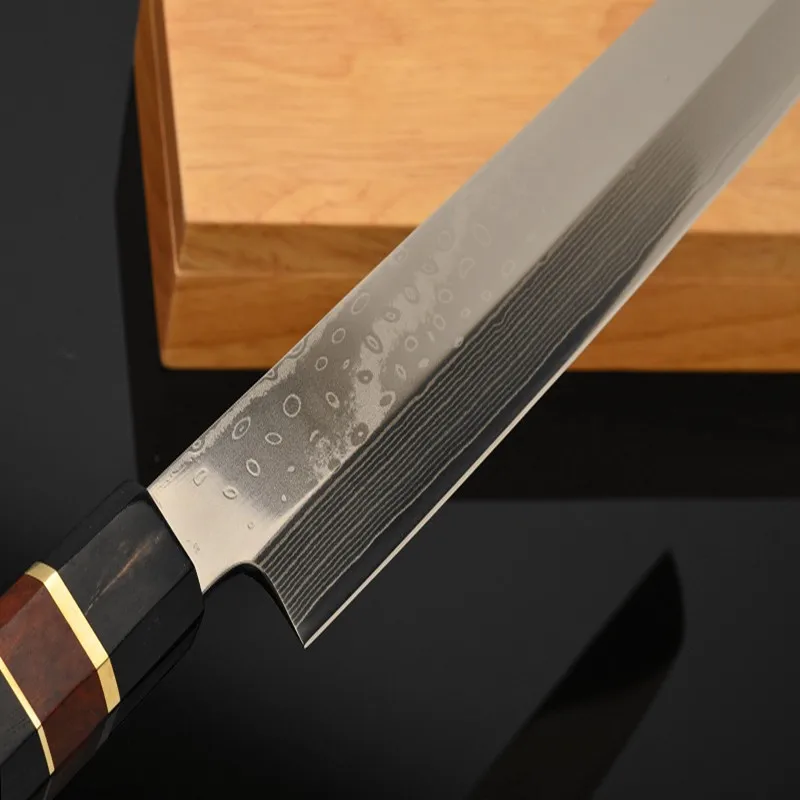 Японский кухонный нож Kiritsuke VG10 прибор ручной работы из дамасской стали 2221 г для