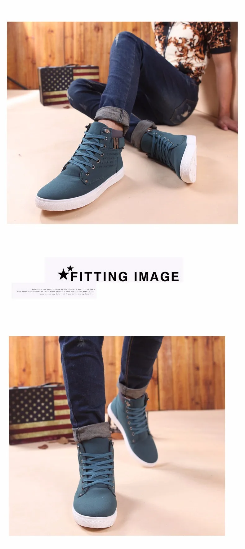 New fashion Nice men shoes winter high top lace up casual ankle autumn flock men shoes British style casual shoes ET09 (9)