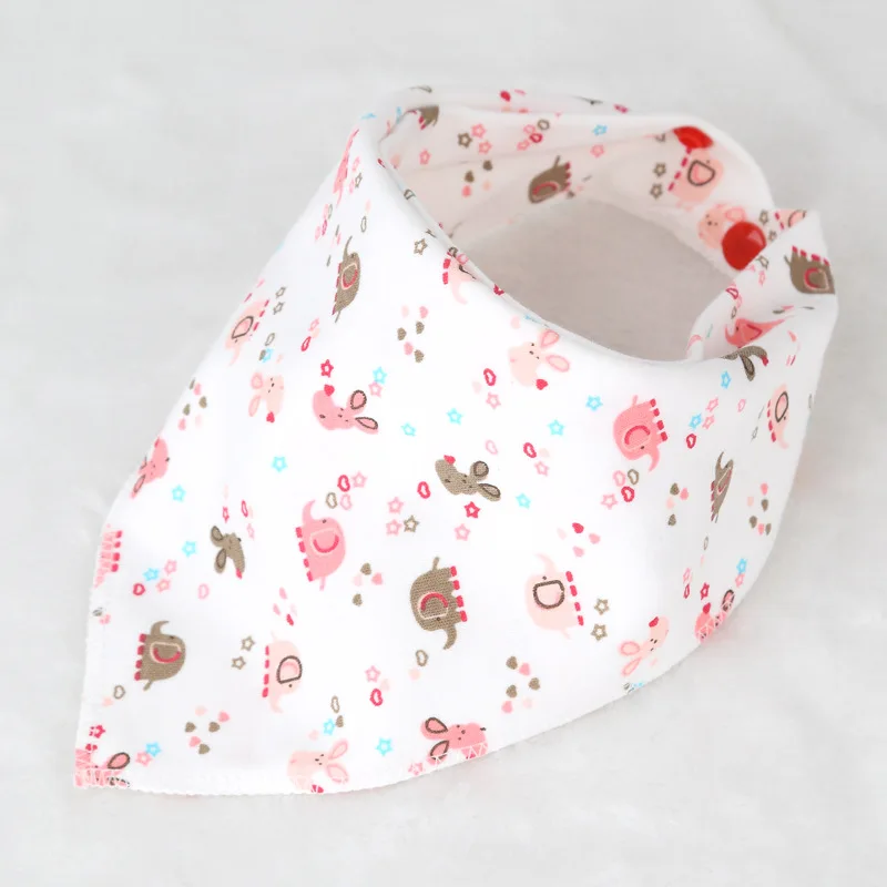 1pc Triangle Reusable Baby Bibs Double Layer Burp Cloth Scarf Boy Girl Stuff Baberos Babador Bandana Bibs Baby Accessories - Цвет: 08