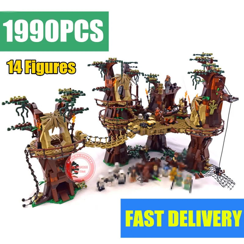 

New Ewok Village Star fighter fit legoings 10236 star wars figures Building Block Bricks Kids Toys for children Christmas Gifts