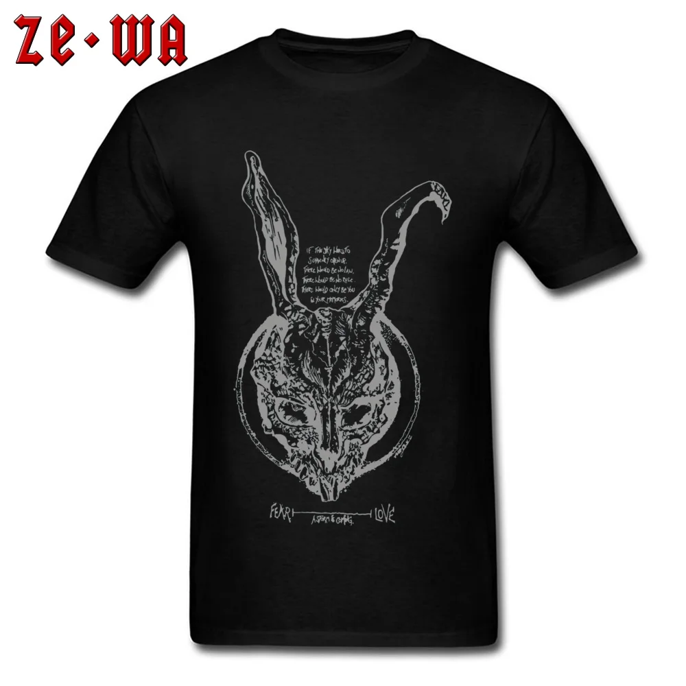 Company Donnie darko 6774 Custom Short Sleeve Tshirts Summer/Fall Round Neck All Cotton T Shirt for Men Tee Shirt Funny Donnie darko 6774 black