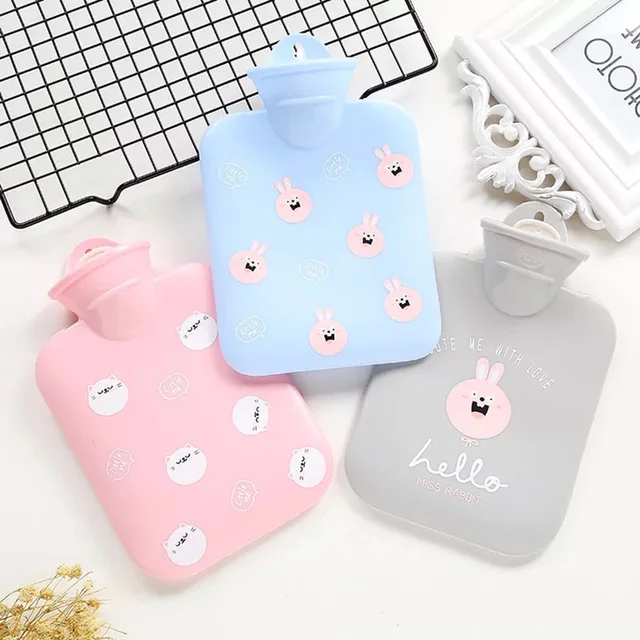 1Pc Cute cartoon Winter Warmer PVC Hot Water Bottle Hand Thick High-Density Home Heating Props