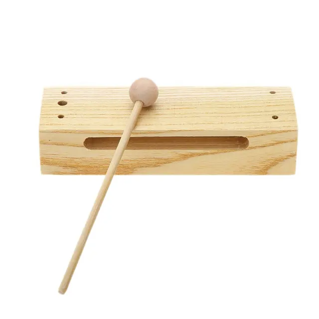  Percussion  Bloc Sur Bois  avec Maillet en bois  Exquis 