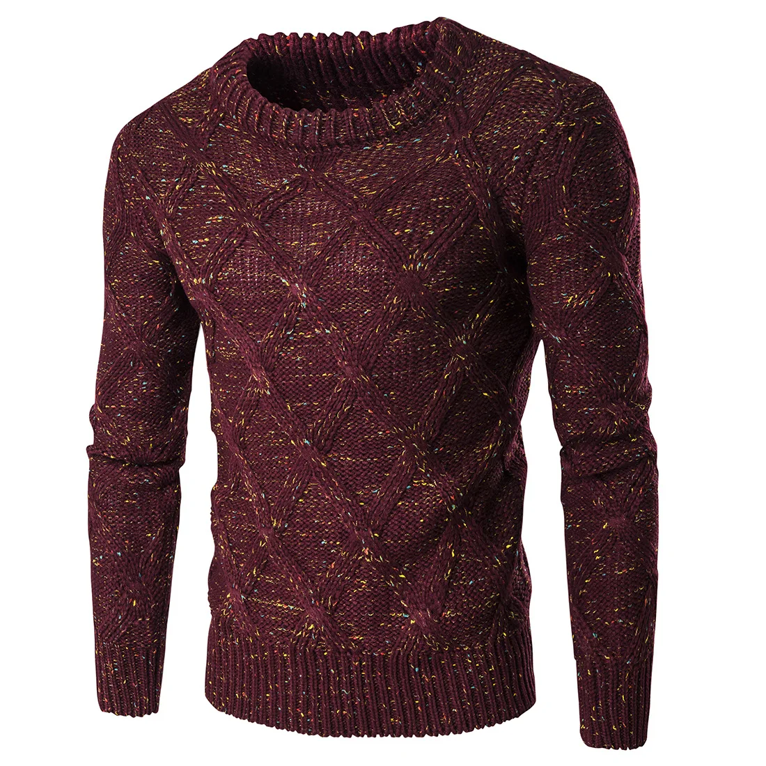 Весенний и осенний мужской свитер утолщенный теплый свитер весна-осень трикотажная пряжа цвет Y261