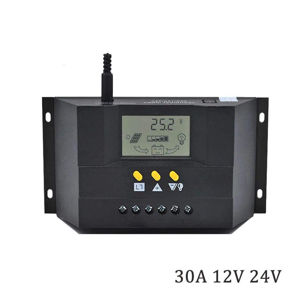 CM3024Z 30A 12/24 В Батарея заряд ШИМ Панели солнечные 250 Вт 500 зарядки ЖК дисплей s Genetator