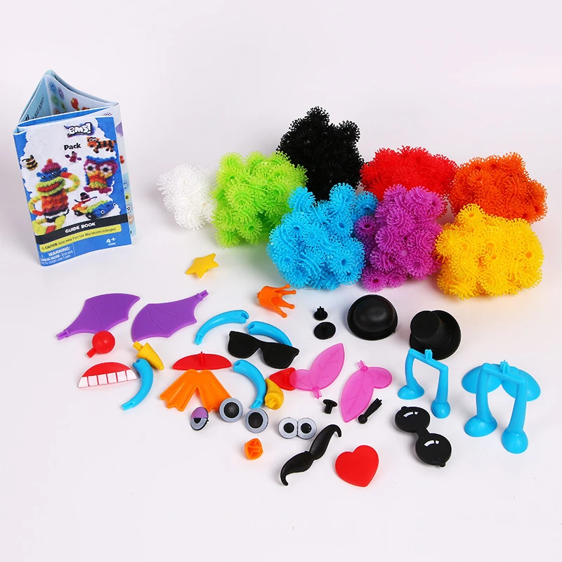 Squeezed Thorn Balls DIY Blocks 3D Puzzle Bumchemc Interconnecting Russian Language Vision Educational Toys for Boys Board Game  (2)