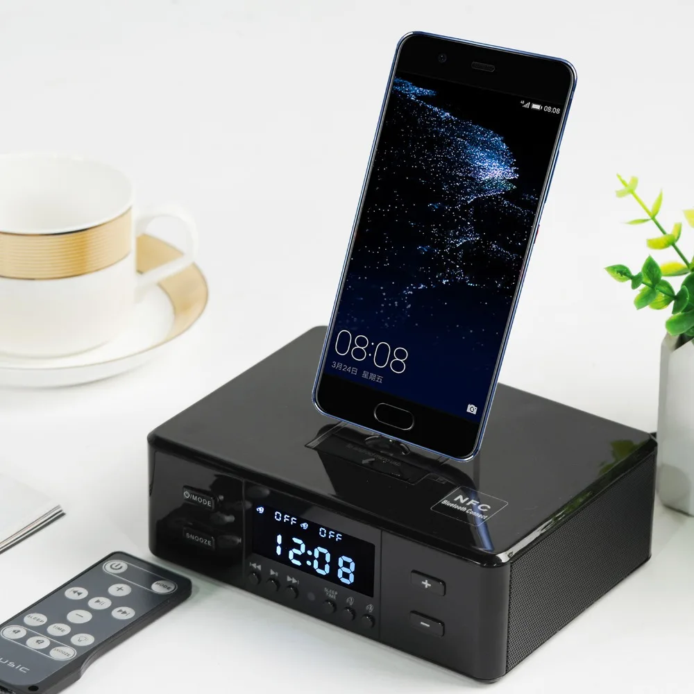 

UPD9 Multifunction FM Radio Digital Receiver with LCD Display support Bluetooth speaker AUX in Alarm Clock Charging Station