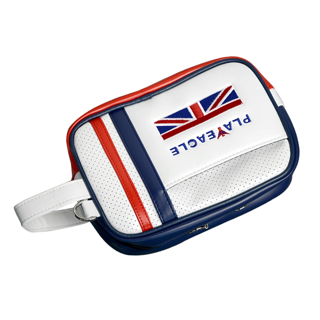 Unisex Golf Pouch Bag Handbag PU Matreial Zipper Mini Golf Bag Valuables Cell Phone Pouch Makeup Cosmetic Bag for Men Women