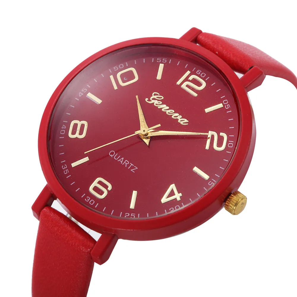 

Women Casual Checkers Faux Leather Quartz Analog Wrist Watch Female girlfriend woman dress watch Party decoration women watches