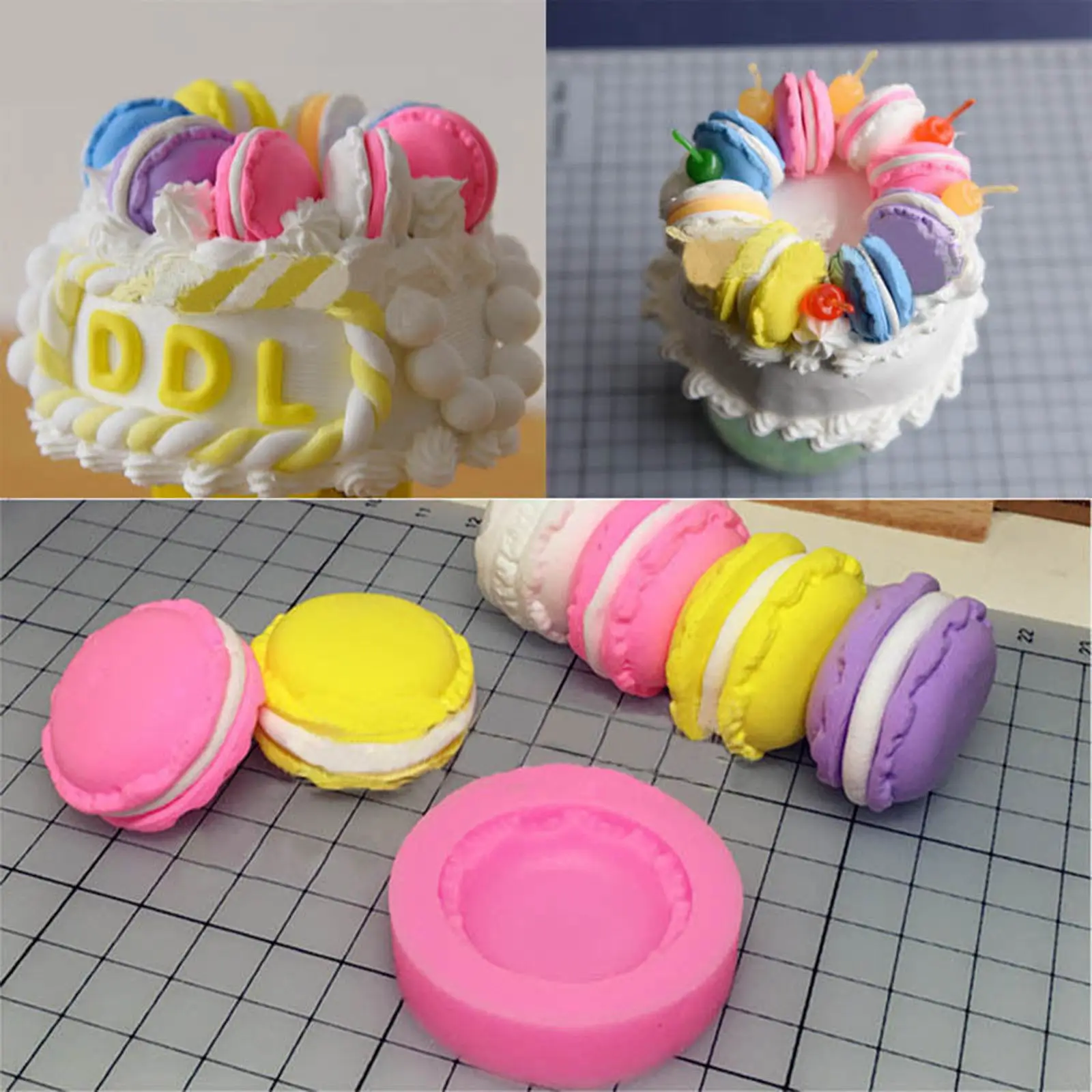 Macaron Mold Silicone Mold Kawaii Cell Phone Deco Sweets Mold Resin