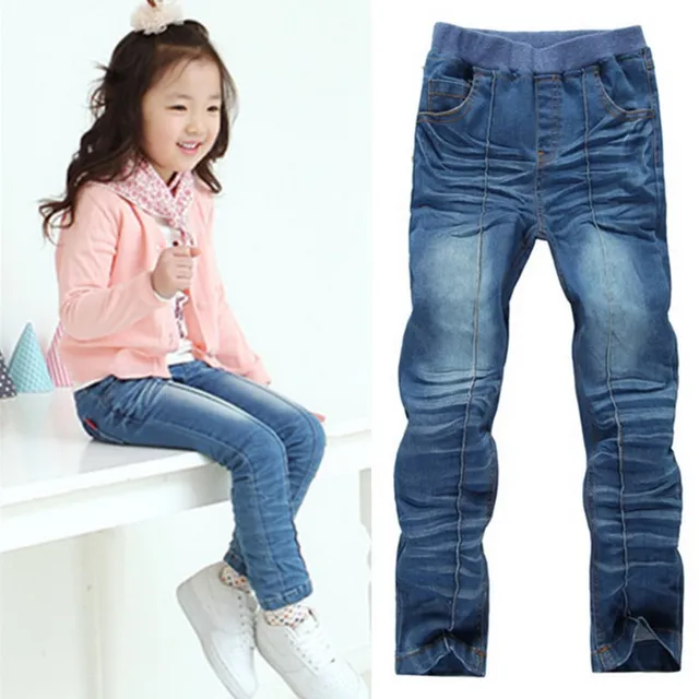 New arrival girls spring fashion jeans 2018 children spring good casual ...