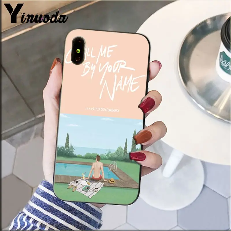 Yinuoda Call Me by Your Black Soft Shell Phone Cover for iPhone X XS MAX 6 6s 7 7plus 8 8Plus 5 5S SE XR|Бамперы| |