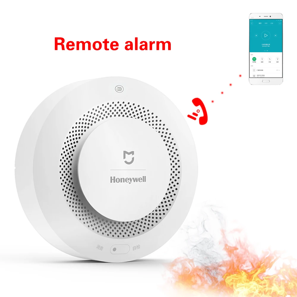 Оригинальный Xiaomi Mijia детектор пожарной сигнализации звуковой визуальный датчик