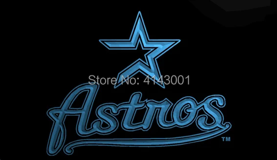 

LS881-b- Houston Astros Baseball Bar 3D LED Neon Light Sign Customize on Demand 8 colors to choose
