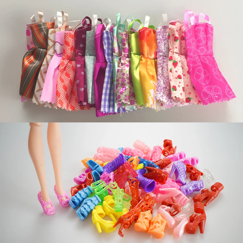 Mix Sorts 10 Pcs Beautiful Party Handmade Mini Fashion Dress font b Doll b font Clothes