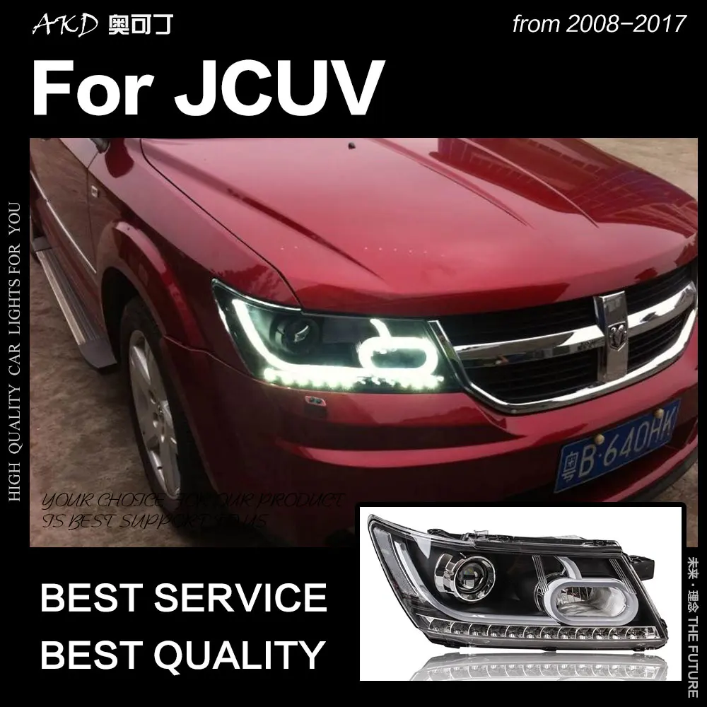 AKD автомобильный Стайлинг Для Dodge JCUV jource 2009- светодиодный фонарь Fiat Freemont светодиодный DRL Hid Angel Eye биксеноновые фары аксессуары