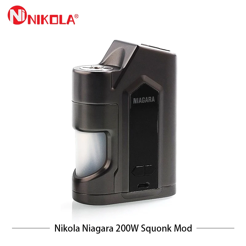 

Original Electronic Cigarettes Mod Nikola Niagara Squonk 200W Mod 200W Squonker Box Mod dual 18650 batteries Vape Vaporizer