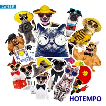38pcs Cool Pets Puppy Cat with sunglasses Stickers for Phone Laptop Luggage Suitcase Guitar Skateboard Bike Car Decal Stickers 38pcs Cool Pets Puppy Cat with sunglasses Stickers for Phone Laptop Luggage Suitcase Guitar Skateboard Bike Car Decal Stickers