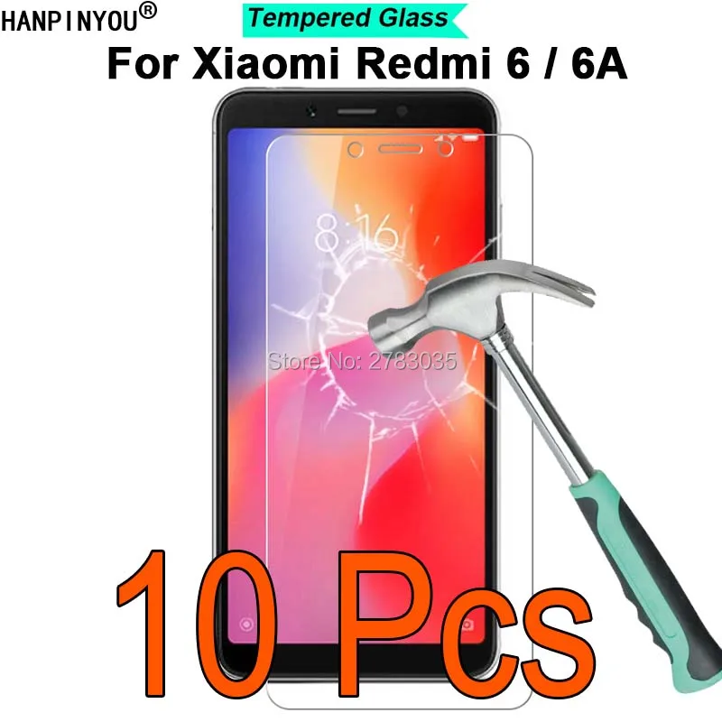 

10 Pcs/Lot For Xiaomi Redmi 6 6A 5.45" 9H Hardness 2.5D Ultra-thin Toughened Tempered Glass Film Screen Protector Protect Guard