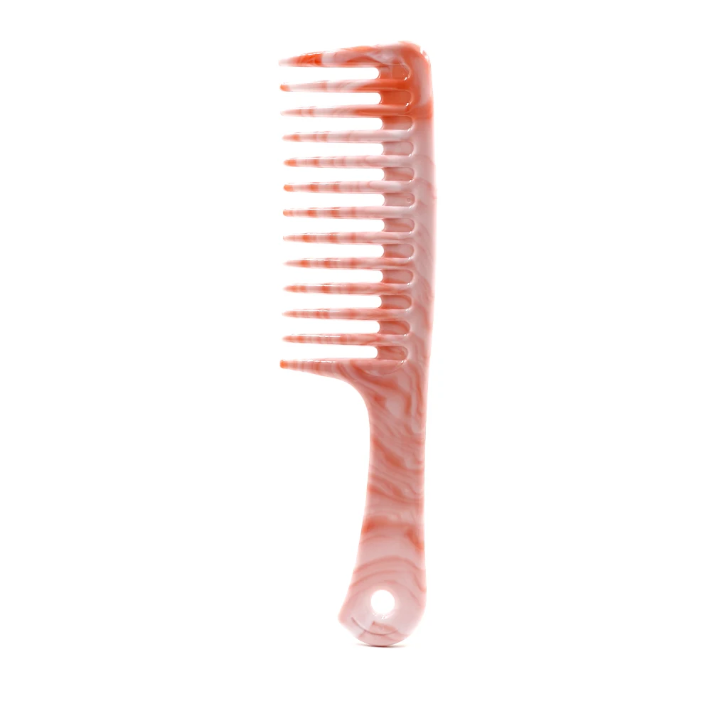 CestoMen распутывание волос большой зуб гребень Инструменты для укладки парикмахерские антистатические пластиковые волосы гребень с широкими зубьями гребень для вьющихся волос - Цвет: Red