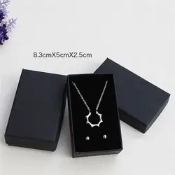 6 размеров брендовые черные бумажные упаковочные подарочные коробки без логотипа для ювелирных украшений браслет ожерелье кольцо серьги