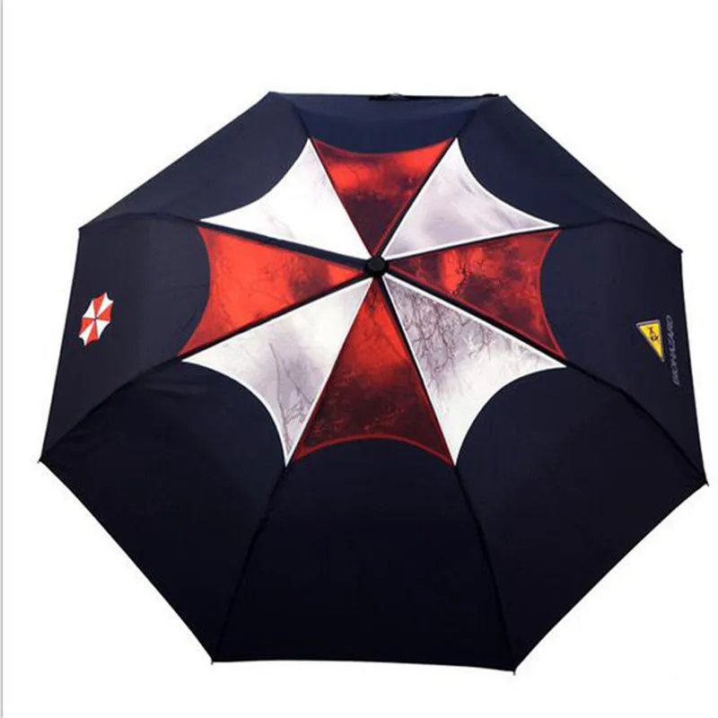 

Famous Movie Resident Evil Cartoon Umbrella Man Women Anime Umbrellas Biohazard Windproof Rubber Handle Folding Rain Umbrella