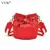 Yyw caliente la venta mujeres de cuero crossbody bolsos marca bolso del cubo del diseñador de moda mujeres bolsa de mensajero portátil bolsos