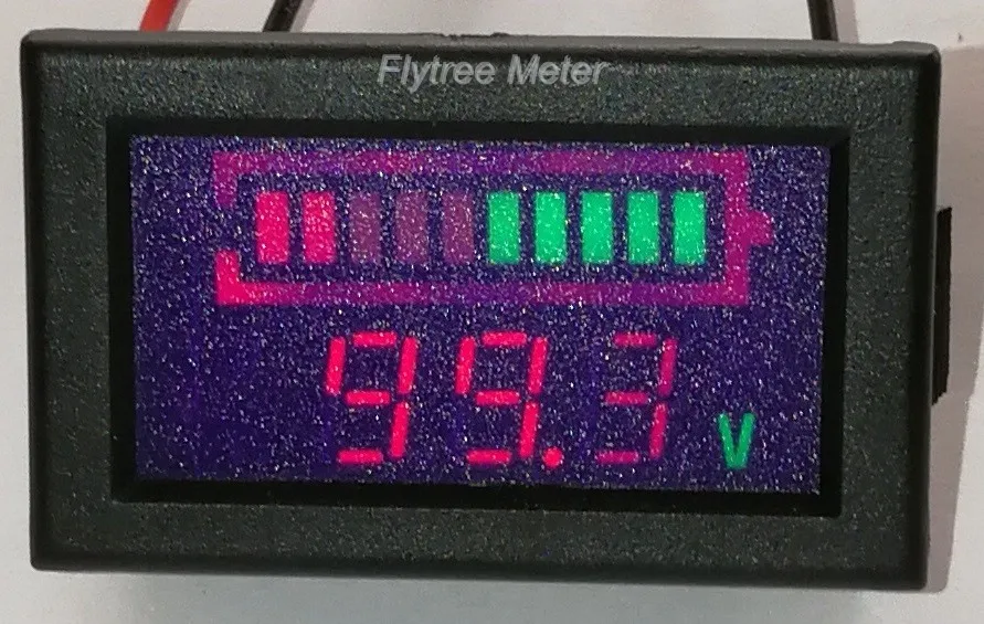 10 LED Bar 100V adjustable Digital Battery Discharge Indicator voltage