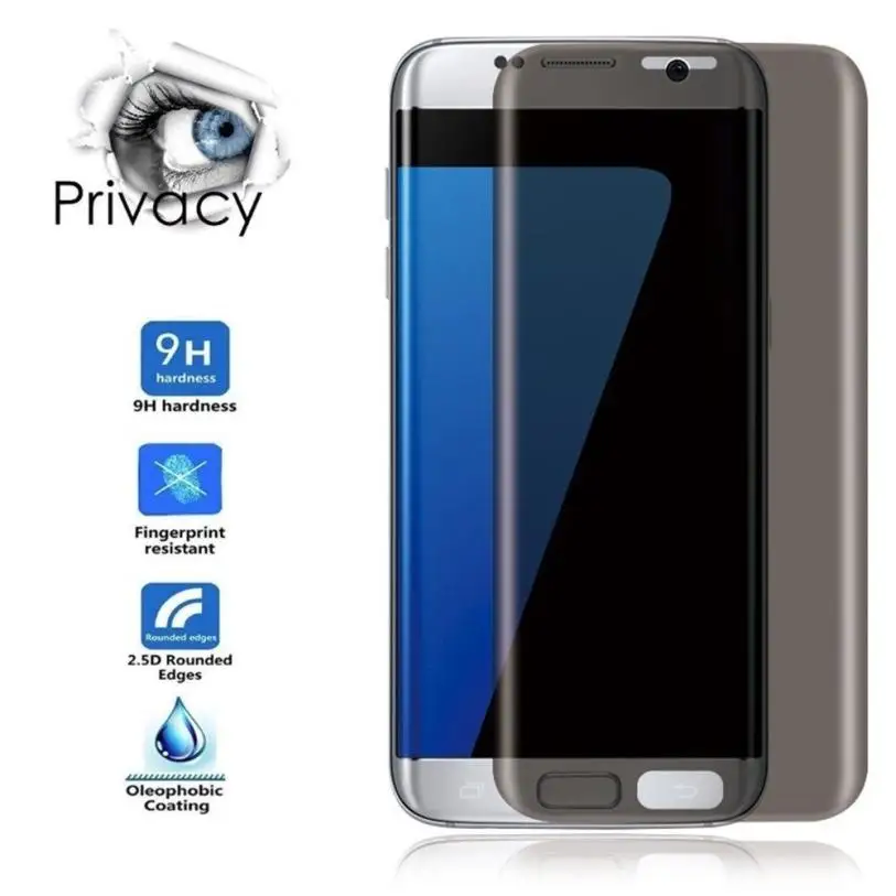 

For Samsung Galaxy S7 Edge 3D Tempered Glass Anti Spy Screen Protector Display Protection Privacy for Samsung Galaxy S8 Plus