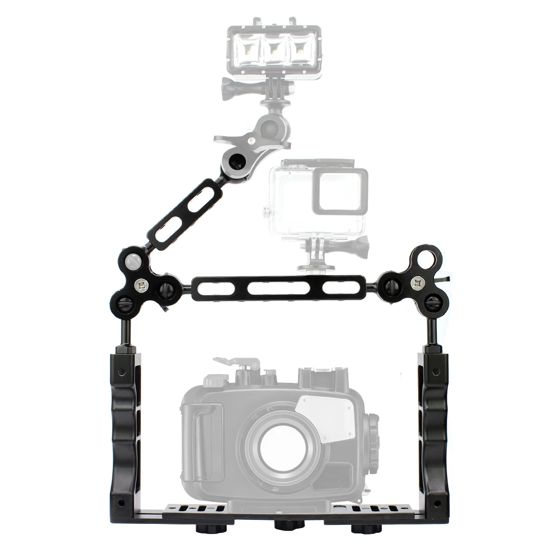CNC Scuba Diving Underwater Handle Grip Stabilizer Rig for Gopro DSLR Cam Torch CNC Scuba Diving Underwater Handle Grip Stabilizer Rig for Gopro DSLR Cam Torch