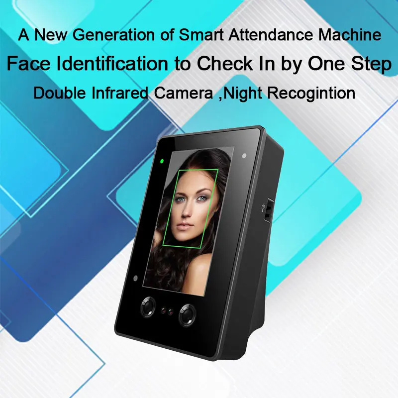 

OULET Biometric Face Facial Recognition Time Attendance System TCPIP USB Access Control System Clock Employee Recorder Machine