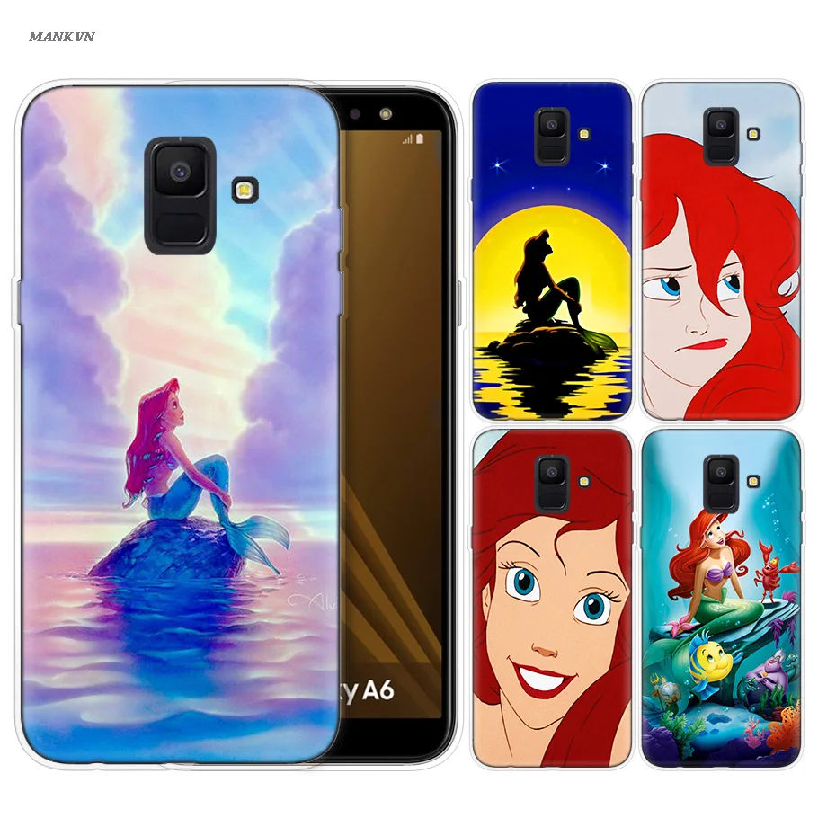 

The Little Mermaid Cartoon Silicone Case For Samsung Galaxy A6S A8S A7 A9 2018 J4 J6 Plus J8 2018 J6+ J4+ Case Phone Shell Cover