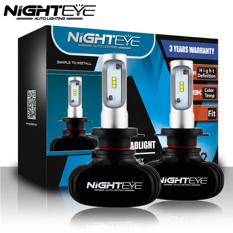 

NIGHTEYE 6500K H7 Car Led Headlight Bulb Kit CSP Chips 50W Set 8000LM Auto Lampada H7 Car Led Headlamp Automobiles Bulbs 2 Pcs